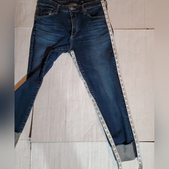 AG ADRIANO GOLDSCHMIED STEVIE HIGH-RISE SKINNY ANKLE CUFF DENIM JEANS - Picture 7 of 8